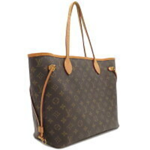 Louis Vuitton Neverfull Monogram Canvas Tote Bag Brown Pink - Picture 2 of 8